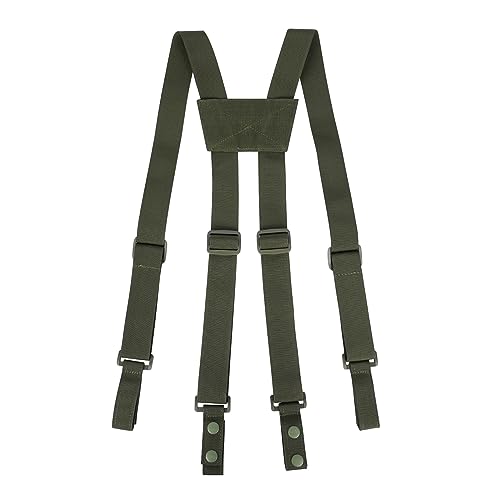KUNN Tactical Duty Belt Suspenders 1.5 Inch Police Harness for Men,Adjustable,Army Green