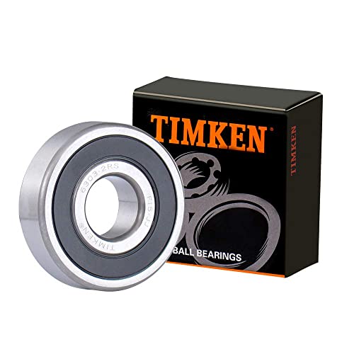 2PACK TIMKEN 6303-2RS Double Rubber Seal Bearings 17x47x14mm, Pre-Lubricated and Stable Performance and Cost Effective, Deep Groove Ball Bearings.