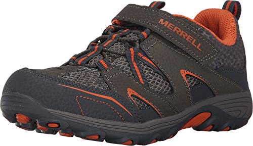 Merrell unisex child Trail Chaser Hiking Sneaker, Gunsmoke/Orange, 5 Big Kid US