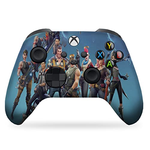 DreamController Fortnight Blue Custom X-box Controller Wireless compatible with X-box One/X-box Series X/S Proudly Customized in USA with Permanent HYDRO-DIP Printing (NOT JUST A SKIN)
