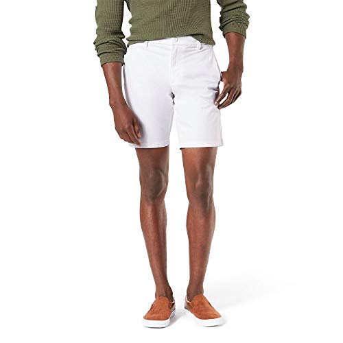 Dockers Men's Ultimate Straight Fit Supreme Flex Shorts (Standard and Big & Tall), Paper White, 34