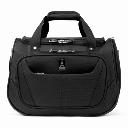 Travelpro Maxlite 5 Softside Lightweight Underseat Carry-On Travel Tote, Overnight Weekender Bag, Men and Women, Black, 18-Inch