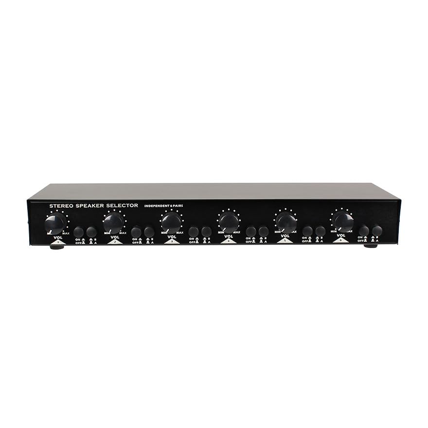 6-Zone Dual Source Stereo Speaker Selector