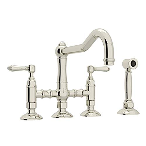Rohl A1458LMWSPN-2 Kitchen FAUCETS, Polished Nickel