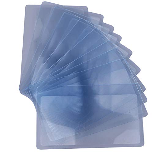 60 Pieces Credit Card Sized Magnifying Lenses ORNOOU 3X Fresnel Wallet Magnifier Sheets for Reading or Fire Starter