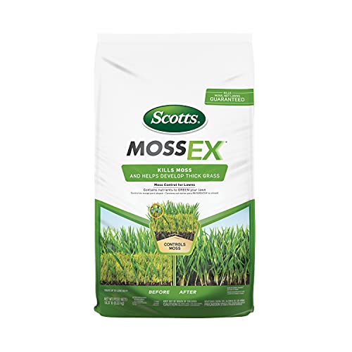 Scotts MossEx, Moss Killer for Lawns, Contains Nutrients to Green and Thicken Grass, 18.37 lbs.