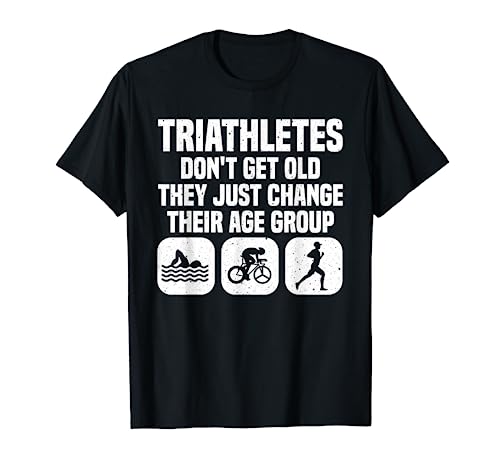 Funny Triathlon Design Men Women Triathletes Swim Bike Run T-Shirt