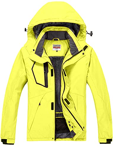 WULFUL Men's Waterproof Ski Jacket Warm Winter Snow Coat Mountain Windbreaker Hooded Raincoat