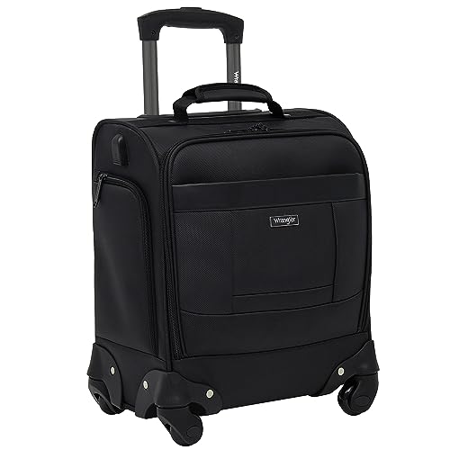 Wrangler 15' Underseat Spinner Carry-On Luggage, Charcoal