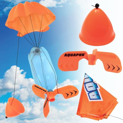 Original AquaPod Water Bottle Rocket Launcher Ultimate Accessory Pack - Soar to New Heights w Launcher Fins, Parachute, & Nose Cone - Fun & Educational STEM Toy- Great Science Gift & Activity for Kids