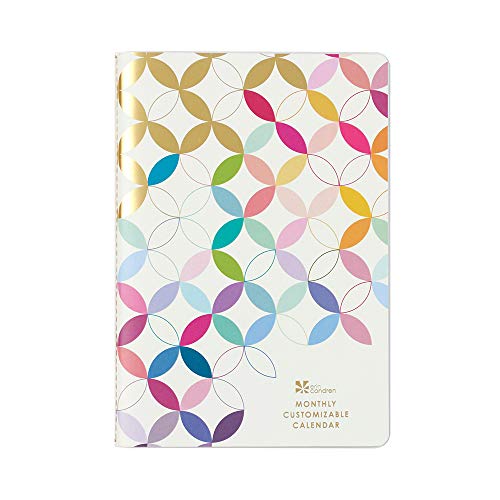 Erin Condren Monthly Customizable Undated 12 Month Agenda Petite Planner - Perfect for Tracking Monthly To-Dos or Monthly Project Goals. 140 Stickers Included