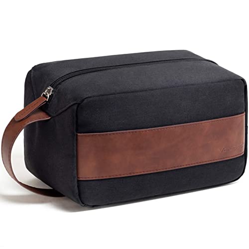 Vorspack Toiletry Bag for Men - Large Dopp Kit for Travel Water Resistant Travel Bag for Toiletries Accessories Lightweight Toiletries Bag - Black