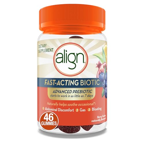 Align Advanced Prebiotic Supplement, Fast-Acting Biotic Gummies, Advanced Prebiotic for Women and Men, Works In As Little As 7 days*, 46 Gummies