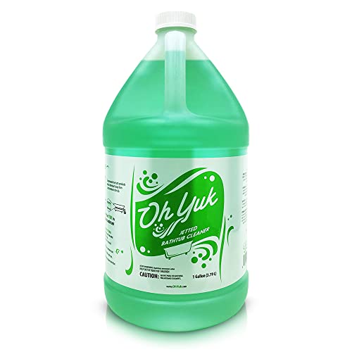 Oh Yuk Jetted Tub Cleaner for Jet Tubs, Bathtubs, Whirlpools, The Most Effective Jetted Tub Cleaner, Septic Safe, 32 Cleanings per Bottle - 1 Gallon