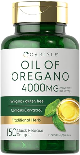 Carlyle Oregano Oil Extract | Max Potency | 150 Softgel Capsules | Non-GMO and Gluten Free Formula | Contains Carvacrol