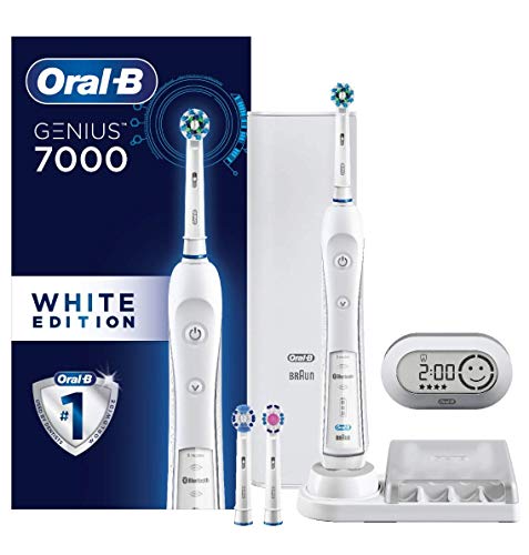 Oral-B 7000 SmartSeries Electric Toothbrush with Bluetooth Connectivity and Travel Case, White