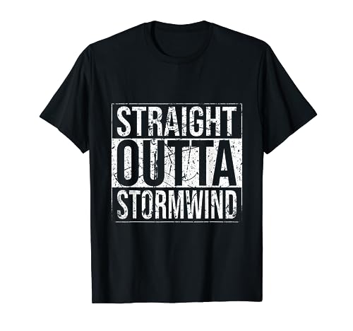 Straight Outta Stormwind Funny WoW Alliance Gamer Vintage T-Shirt