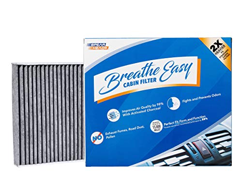 Spearhead Odor Defense Breathe Easy AC & Heater Cabin Filter | Fits Various 2016-24 Toyota/Lexus/Subaru Like OEM | Up to 25% Longer Lasting w/Activated Carbon (BE-157)