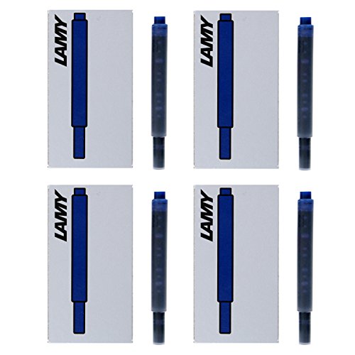Lamy Fountain Pen Ink Cartridges, Black/Blue Ink, 4 Packs of 5 Cartridges (LT10BKBL)