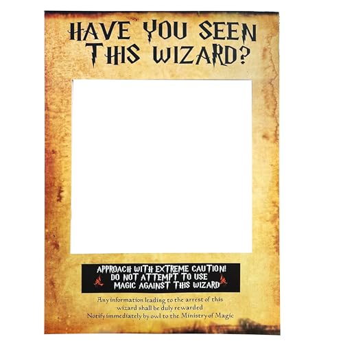 LaVenty Have You Seen This Wizard Photo Booth Prop Wizard Inspired Photo Booth Frame Photo Booth Props for Wizard Theme Party Decorations