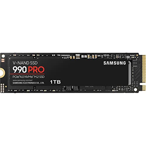 Samsung 990 PRO Series - 1TB PCIe Gen4. X4 NVMe 2.0c - M.2 Internal SSD (MZ-V9P1T0B/AM)