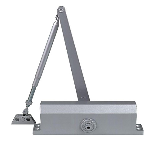 Dynasty Hardware Door Closer, Commercial Grade Size 3 Spring, Hydraulic Automatic Series 3000 Door Closer Sprayed Aluminum