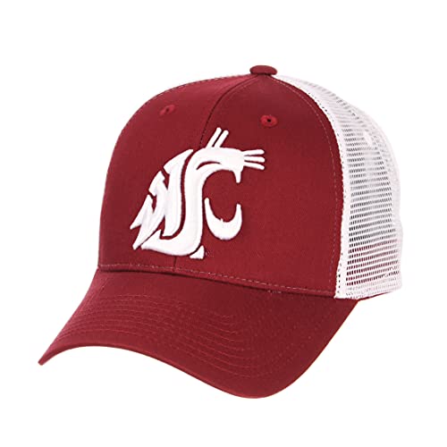 Zephyr Men's Washington State Cougars Adjustable Snapback Hat Big Rig, Washington State Cougars Cardinal, Adjustable