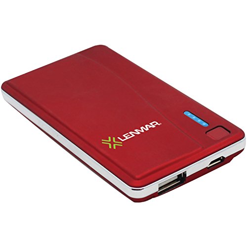 Lenmar Revv 2400mAh External Portable Battery Pack & Charger for USB Powered Devices - Retail Packaging - RED ** Included Micro USB