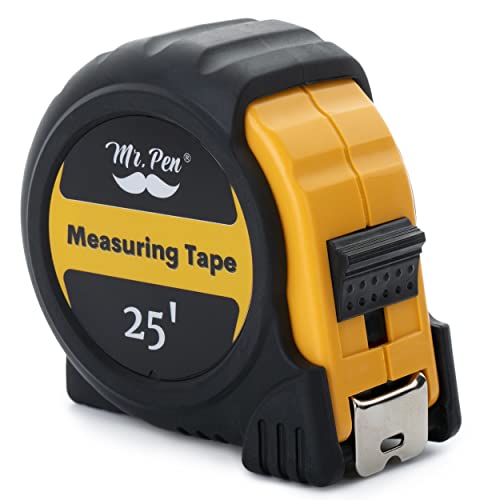 Mr. Pen- Tape Measure, 25-Foot, Steel Retractable Tape Measure with Fractions, Easy Read Tape Measure, Steel Tape Measure 25 ft