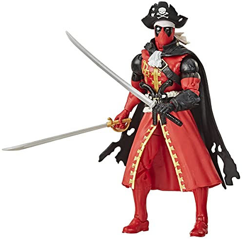 Marvel Hasbro Legends Series 6-inch Deadpool Collection Deadpool Action Figure (Pirate) Toy Premium Design and 3 Accessories