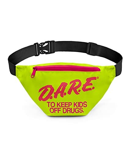 Tipsy Elves DARE Fanny Pack with Adjustable Belt and 3 Zippered Pockets - Neon Fanny Pack - Includes Discreet Hidden Zipper Pocket for Storing Valuables (Neon Green)