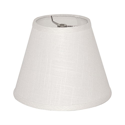 TOOTOO STAR Barrel White Small Lamp Shade for Table Lamps Replacement, 5x9x7 Inch,Fabric Cloth, Spider Model (white)