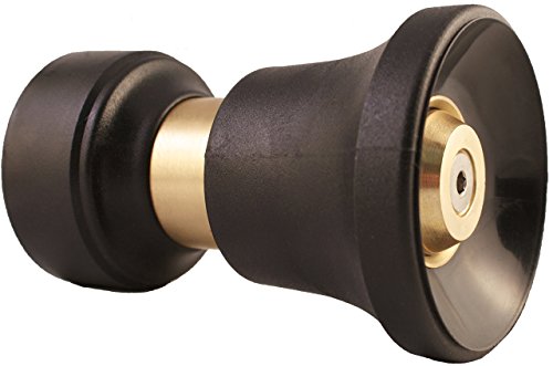 Heavy Duty Brass Fireman Style Hose Nozzle - Fits All Standard Garden Hoses - Best High Pressure Sprayer to Wash Your Car or Water Your Garden – Leak Proof - 30 Day No-Hassle Guarantee
