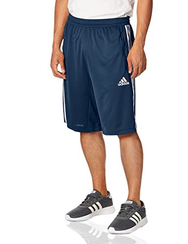 adidas Men's Designed 2 Move 3-Stripes Primeblue Shorts, Crew Navy/White, 3X-Large