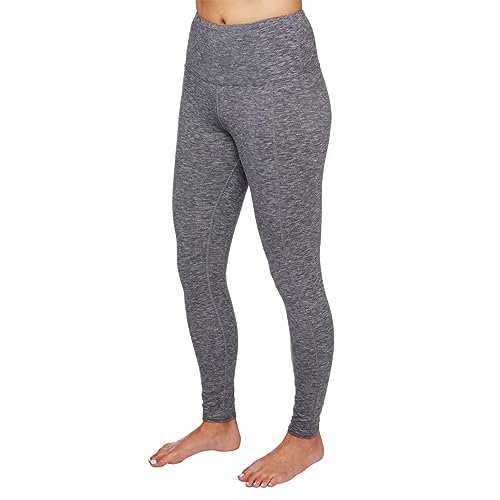 Hot Chillys Women's Clima-Tek Tights | Warm Breathable Moisture-Wicking Midweight Relaxed Fit Base Layer Thermal Leggings, Gray Heather, Size: XS