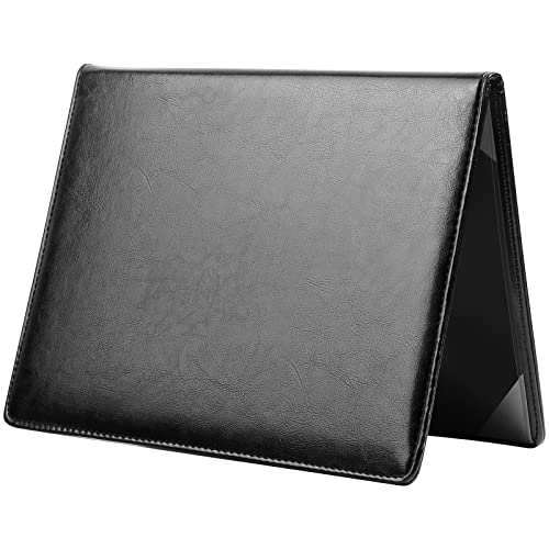 Diploma Cover 8.5 x 11 Certificate Holders for Letter-Sized Award Padded Menu Cover - Black Leather