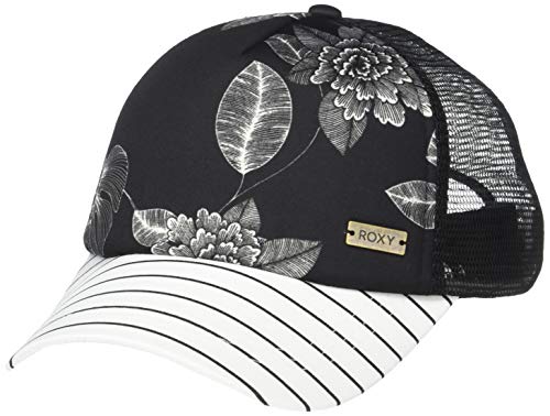 Roxy womens Water Come Down Trucket Hat Cap, Anthracite Flower of Love, One Size US