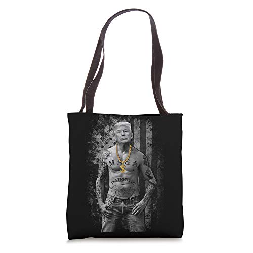 Patriotic Gangster Anti Liberal Pro Trump Republican Gifts Tote Bag