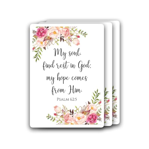 Psalms 62 5 My Soul, Find Rest in God, My Hope Comes from Him Flowers Sticker