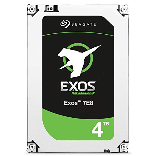 Seagate ST4000NM0115 4TB Exos 7E8 SATA 6 Gb/s Enterprise NAS HDD (New with Warranty) 512e 128MB 3.5 Inch 7200 RPM Hard Drive