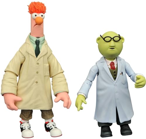 Diamond Select Toys The Muppets Best of Series 2: Bunsen Honeydew & Beaker Action Figure Two-Pack, Multicolor