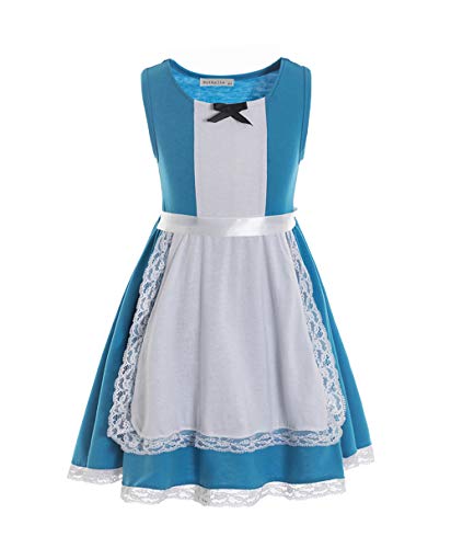 Ruikajia Little Alice in Wonderland Toddler Costume Blue/White Alice Costume (Blue, 8T)