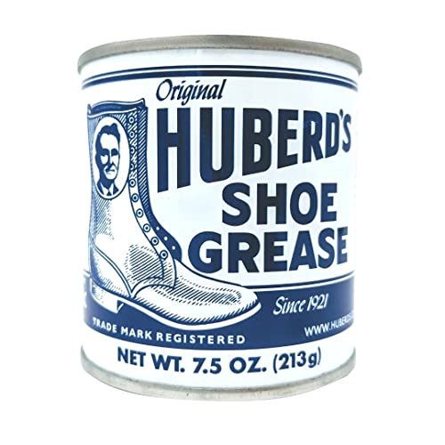 Huberd’s Shoe Grease (7.5oz) - Leather Conditioner and waterproofer Since 1921. Waterproofs, softens and Conditions Boots, Shoes, Bags, Belts, Jackets, car Seats, Gloves, Furniture, Saddles and tack.