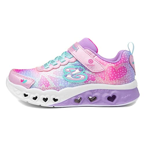 Skechers Kids Flutter Heart Lights-Simply Sneaker, Pink/Multi, 9 US Unisex Toddler