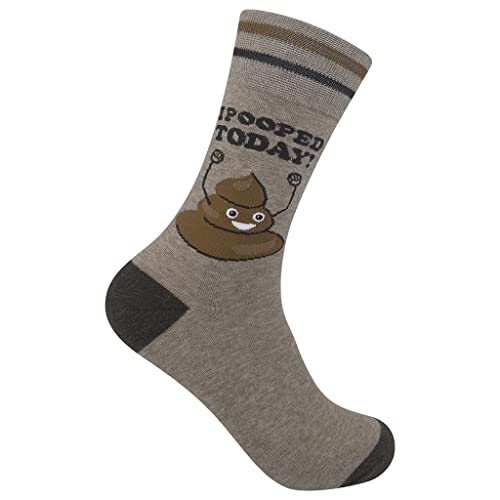 FUNATIC I Pooped Today Funny Socks About Poo for Men Women Adult | Best Poop Emoji Themed Gift Idea with Saying | Fun Poopy Party Toilet Humor Theme Present | Hilarious Gag Attire Accessories