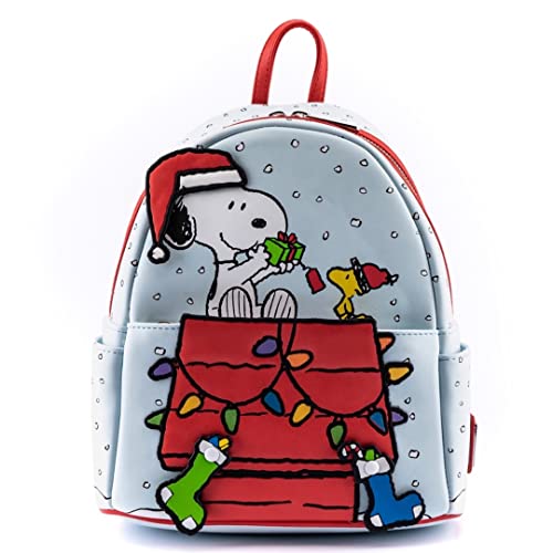 Loungefly Peanuts Gift Snoopy 38 Woodstock Mini Backpack Light BlueRed