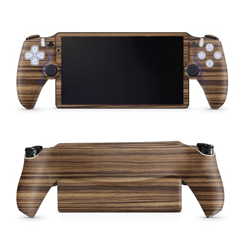 Gaming Skin Compatible with PS5 Portal Remote Player - Dark Zebra Wood - Premium 3M Vinyl Protective Wrap Decal Cover - Easy to Apply | Crafted in The USA by MightySkins