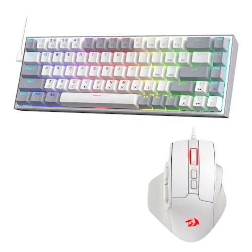Redragon K631 Keyboard & M806 Gaming Mouse Bundle (White)