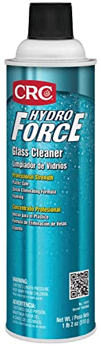 CRC HydroForce Glass Cleaner 14412 – 18 WT. OZ., Professional Strength Cleaning Solution