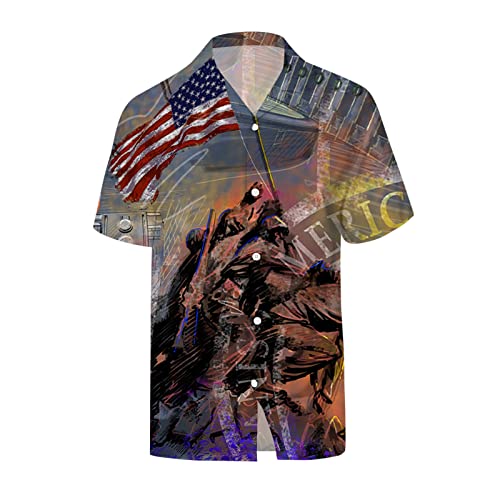 Independence Day Athletic Tops for Men Teeshirts/Mens with Funny Sayings High Tops Graphic Tees for Men Nature Red Top